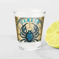 Cancer astrology sign shot glass