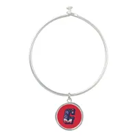 American Flag Letter "G" Bangle Bracelet & Charm