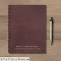 Simple Burgundy Business Notebook