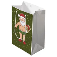 Funny Dirty Santa Christmas Collection Paper Cups Medium Gift Bag