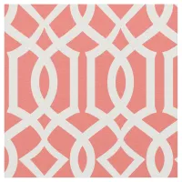 Chic Coral Trellis Lattice Pattern Fabric