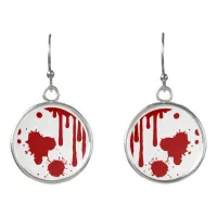 Dripping Blood Splatter Gory Horror Earrings