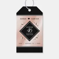 Elegant 46th Pearl Wedding Anniversary Celebration Gift Tags