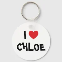 I Love Chloe Keychain