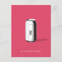 Customizable Soda Can Postcard