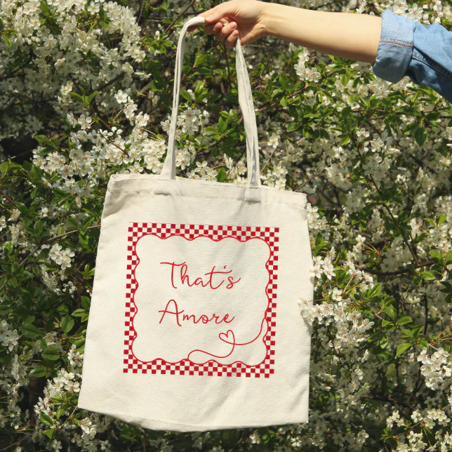 Chic 'That's Amore' Italian-Themed Customizable  Tote Bag