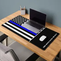 [Thin Blue Line] Back the Blue v2 Police Desk Mat