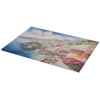 Amalfi Coast Italy Watercolor Sketch  | Cutting Board