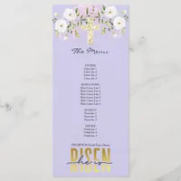 Risen Religious Christian Quote Lavender Easter Menu