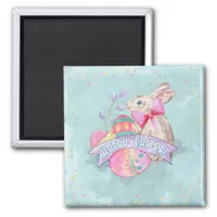 Easter Bunny, Eggs and Confetti ID377 Magnet