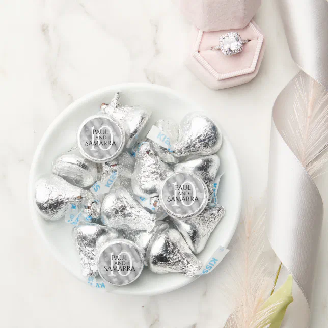 Elegant 10th Tin Wedding Anniversary Celebration Hershey®'s Kisses®