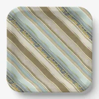 Earth Tones Gold Christmas Pattern#28 ID1009 Paper Plates