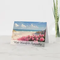 *~* Rose Petals Beach TV2  Sympathy Love Light Card