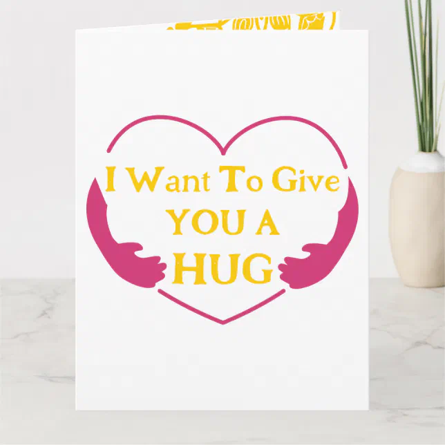 Pink Heart and Yellow Hugs Sympathy Greeting Card