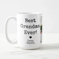 Best Grandma Ever with Picture | Custom Text Coffee Mug