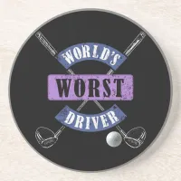 World's Worst Driver WWDc Drink Coaster