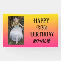 Personalized Photo and Age Happy Birthday Banner