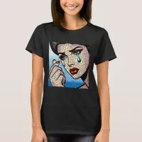 Pretty Pop art Comic Sad Woman with Tears T-Shirt