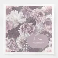 Arch Floral Wedding Mauve ID967 Paper Dinner Napkins