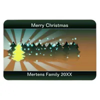 Christmas Trees Shades of Yellow Green Flexible Magnet