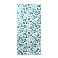 Modern Teal Turquoise Blue Floral Pattern Cloth Napkin