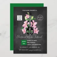 Classic Music Festival Chalkboard invitation