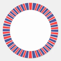 Radiant  Happy 4th of July Classic Round Sticker