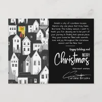 Realtor Christmas Greeting, One Place We call Home Holiday Postcard