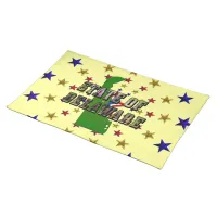 State of Delaware Picture Text and Map Cloth Placemat