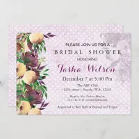 modern watercolor floral Bridal Shower Invite