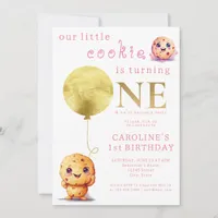 Our Little Cookie Is Turning ONE Cute 1st Birthday Invitation