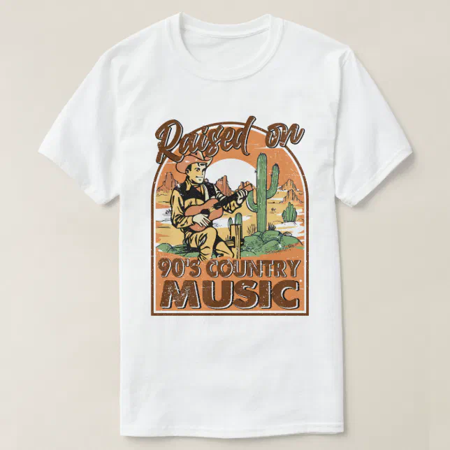 Vintage Raised On 90's Country Music Western T-Shirt