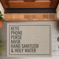 Reminder Keys Phone Purse Funny Covid 19 Custom Doormat