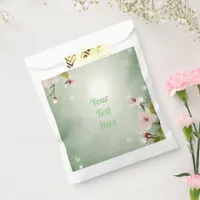 Elegant Floral Blossom Wedding Invitation Design Favor Bag