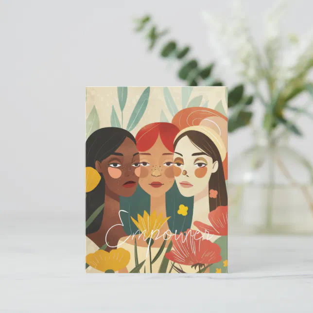 Women Flower Garden PopSocket Postcard