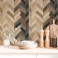 Neutral Tone Herringbone Chevron Wallpaper