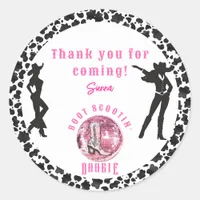 Nashville Cowgirl Disco Rodeo Bachelorette Weekend Classic Round Sticker