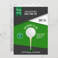 Golf Theme Birthday Party Customized Invitation