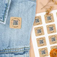 Western Boho Buy the Bride a Drink QR Code Square Sticker