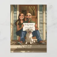 Wife, Husband and the Dog Postcard