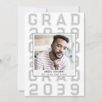 Simple Classic  Sport Grad Photo Senior Graduation Announcement