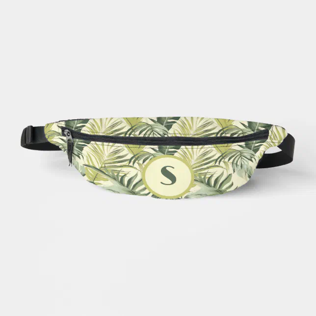 Eucalyptus Watercolor Leaf Pattern Fanny Pack