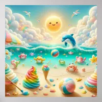 Rainbow Beach Nursery Poster