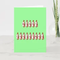 Merry Christmas Santa Claus Font Holiday Card