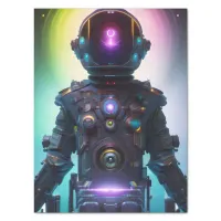 Colorful Atompunk Astronaut digital AI Art Tissue Paper