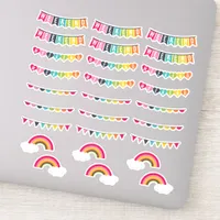 Happy Colors | Weekend Bunting Planner Stickers