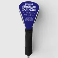 Funny Saint Mulligan Golf Club Lifetime Member Golf Head Cover