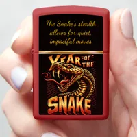 Celebrating the snake in Chinese new year2025 Zippo Lighter