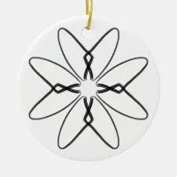 Black and White #17 Boomerang Doodle Ceramic Ornament