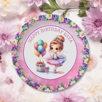 Ballet Themed Girl's Birthday Party Paper Plates